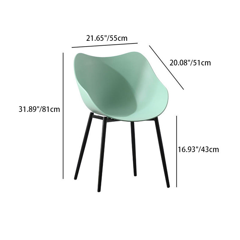 Nordic Curved Iron Armchair — Yellow