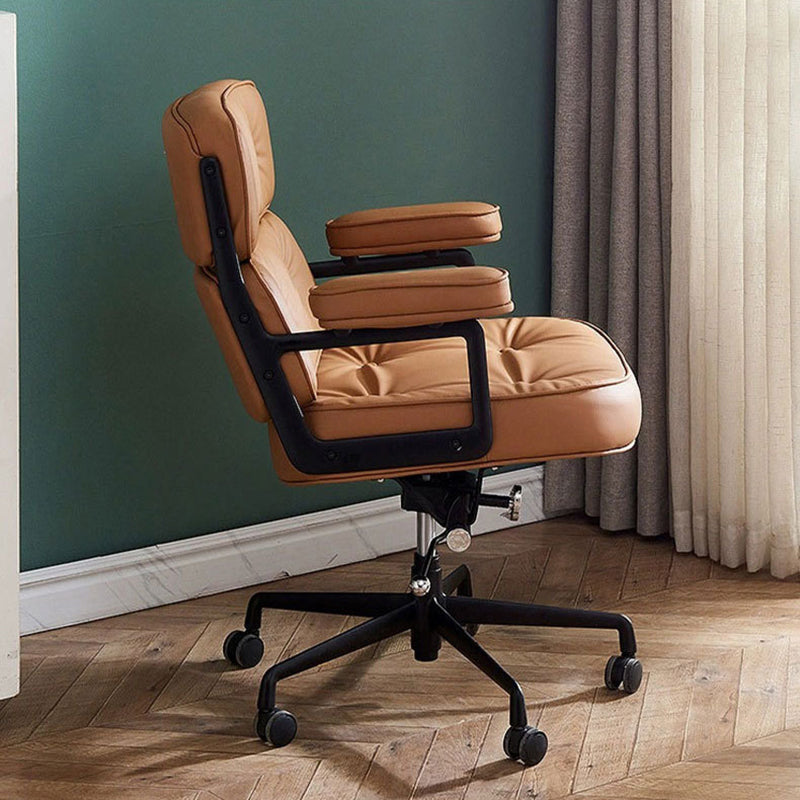 Luxury leather aluminum accent chairs for living room