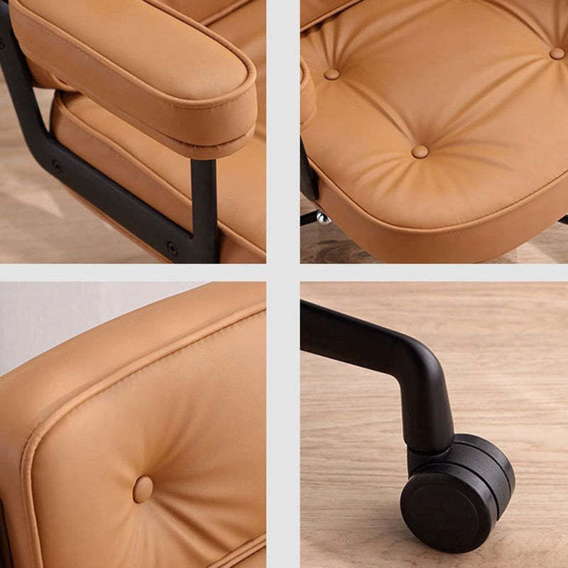Contemporary Luxury Leather Aluminum Armchair