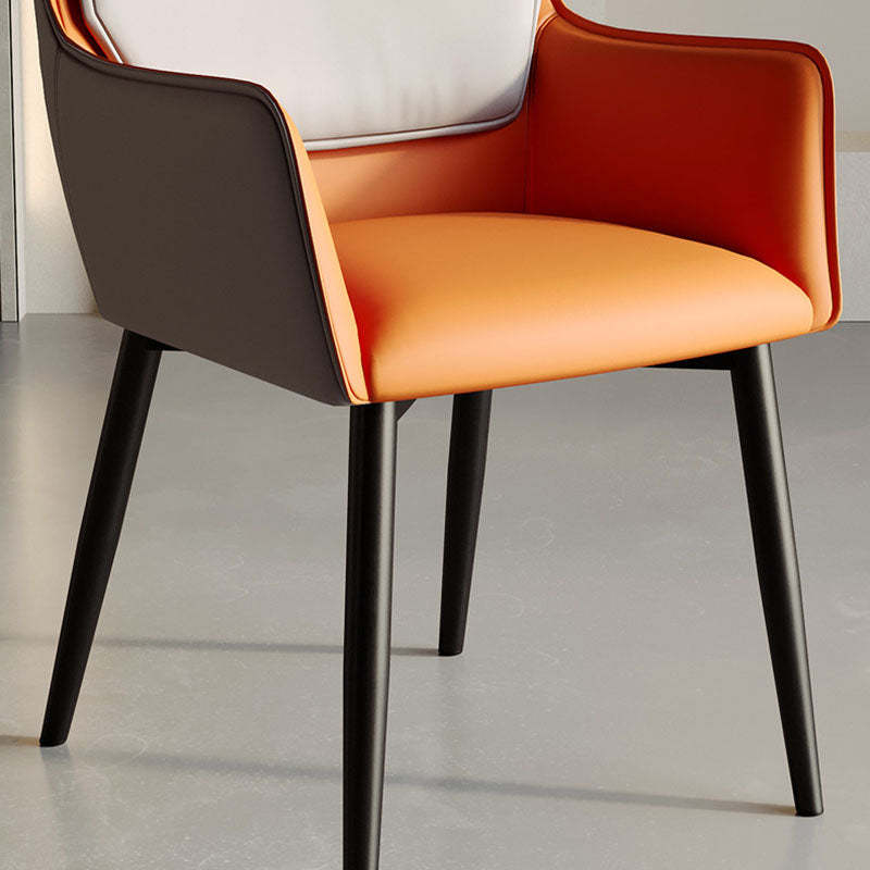 Contemporary Leather Carbon Steel Chair
