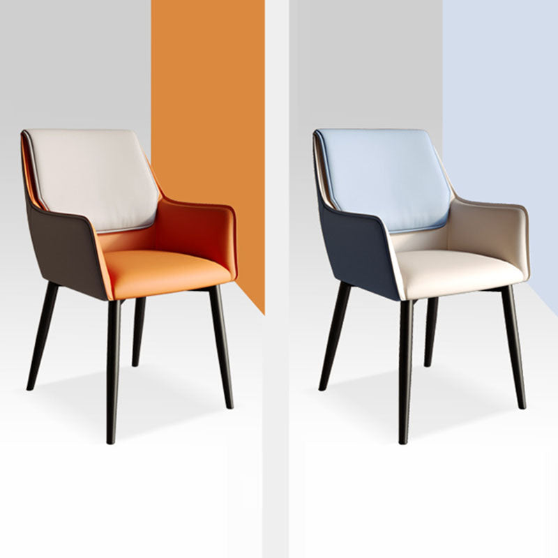Contemporary Leather Carbon Steel Chair