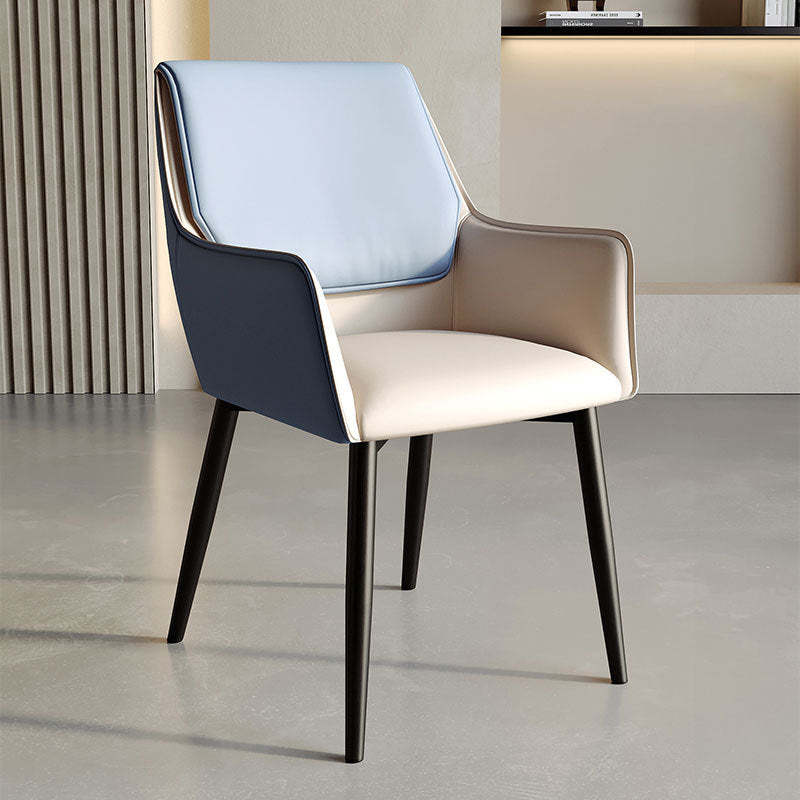 Lighom carbon leather accent chairs for living room — Beige