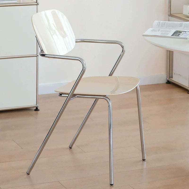 Minimalist Acrylic Iron Armchair — Green