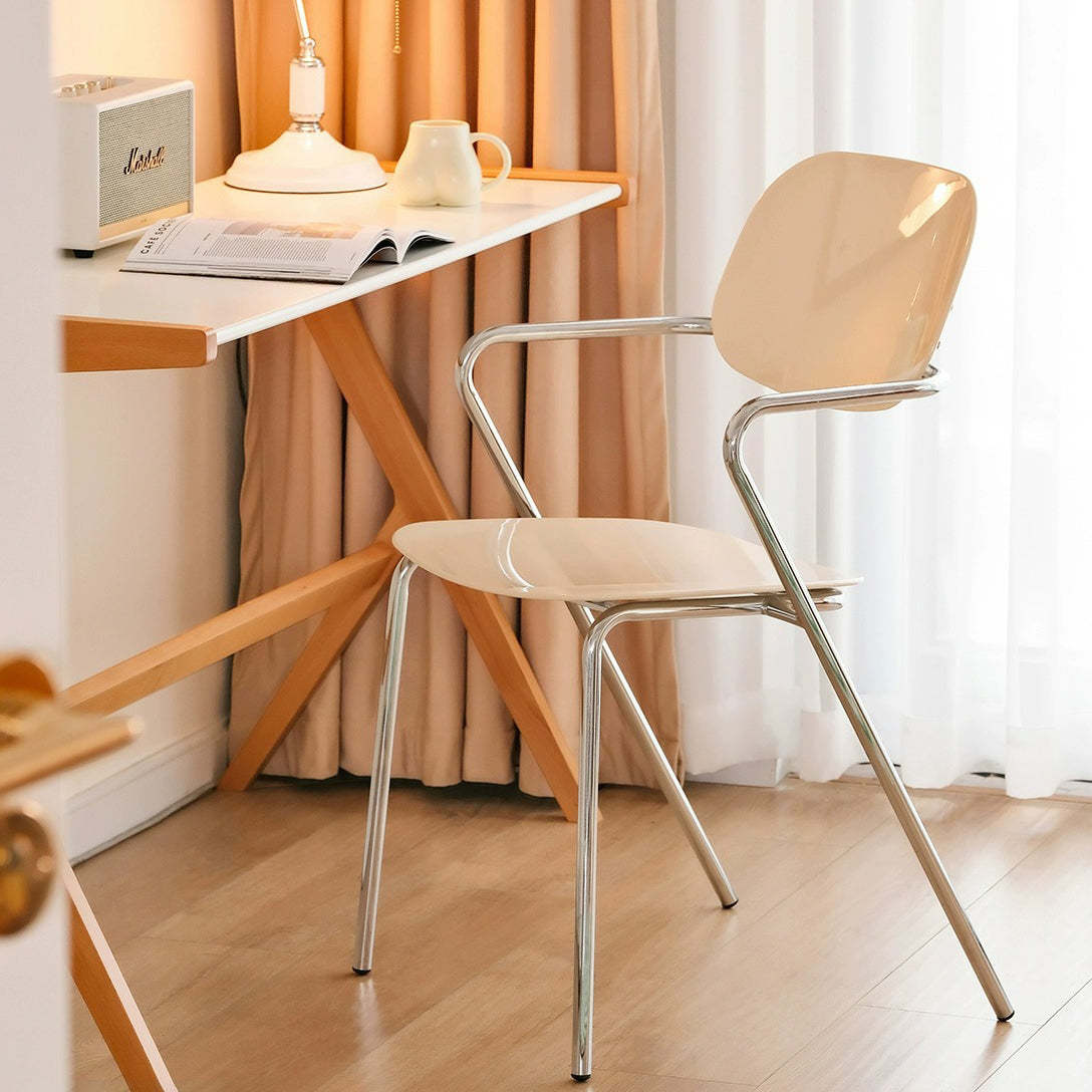 Minimalist Acrylic Iron Armchair
