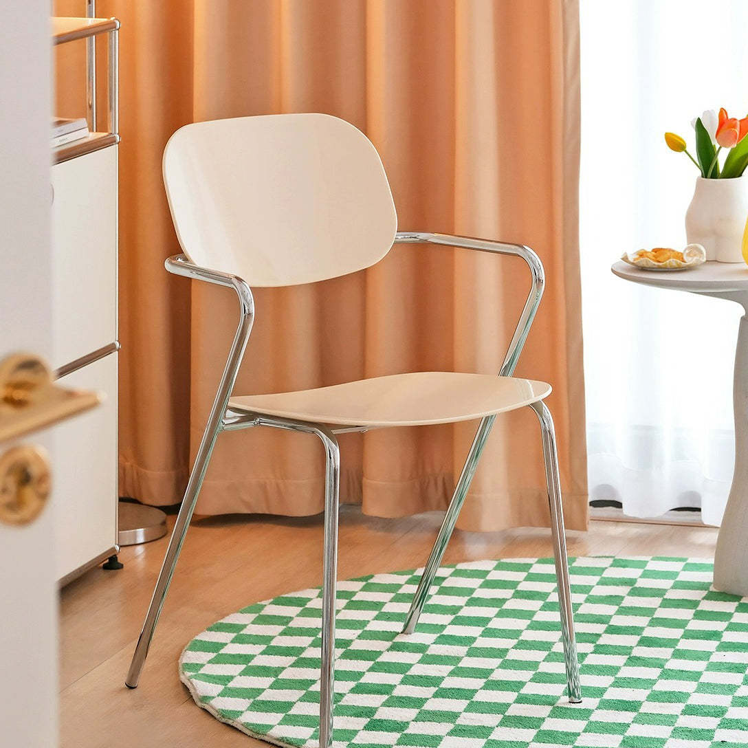 Minimalist Acrylic Iron Armchair