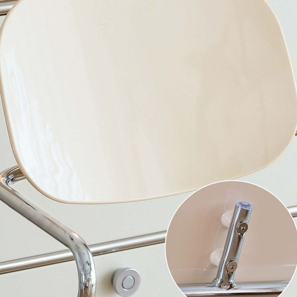 Minimalist Acrylic Iron Armchair — White