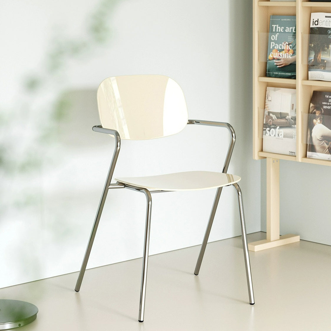 Minimalist Acrylic Iron Armchair