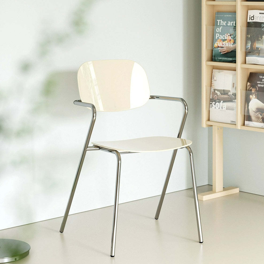 Minimalist Acrylic Iron Armchair