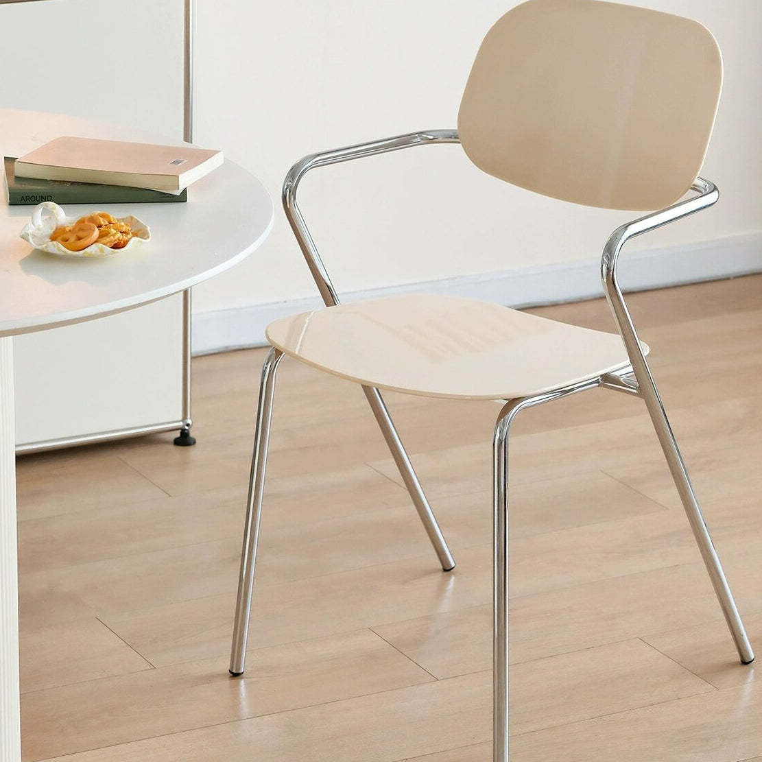 Minimalist Acrylic Iron Armchair