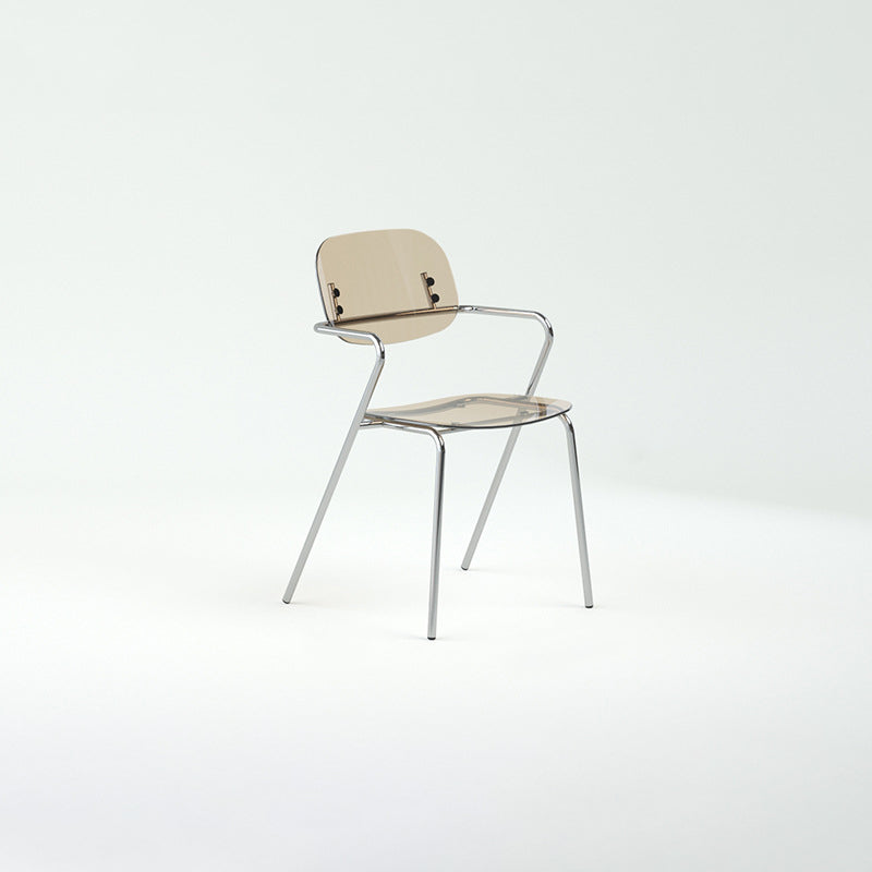 Minimalist Acrylic Iron Armchair