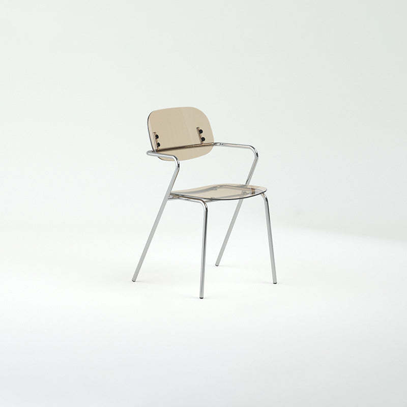 Minimalist Acrylic Iron Armchair