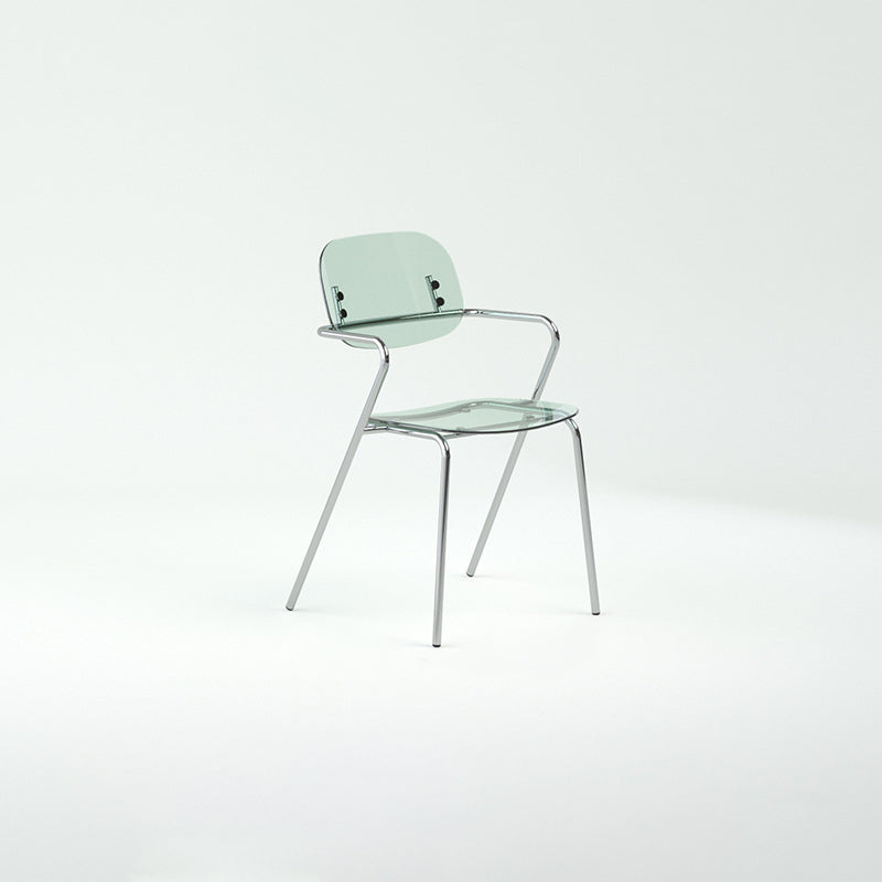 Minimalist Acrylic Iron Armchair