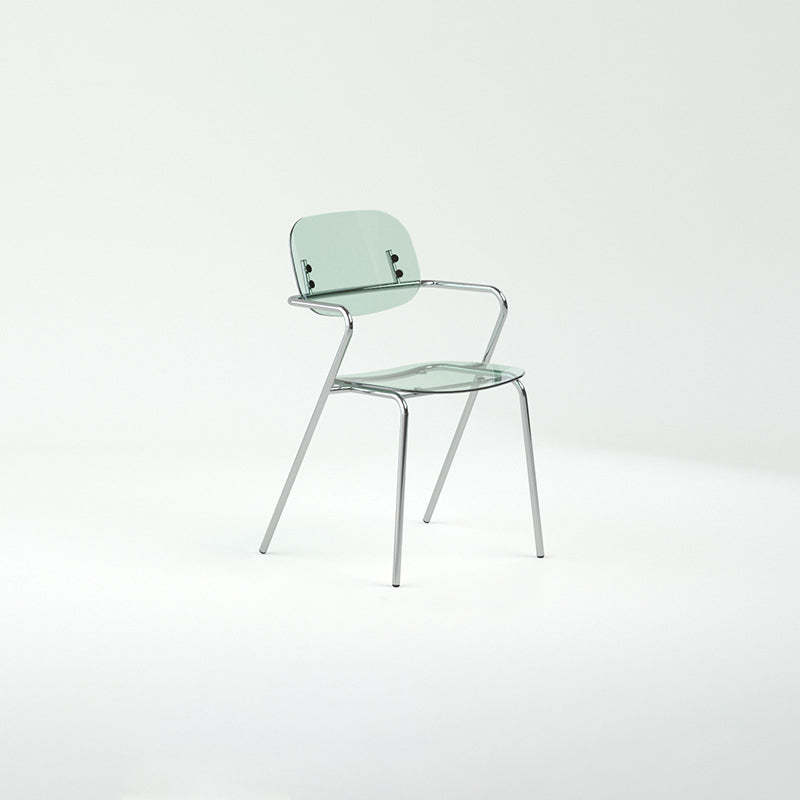 Minimalist Acrylic Iron Armchair