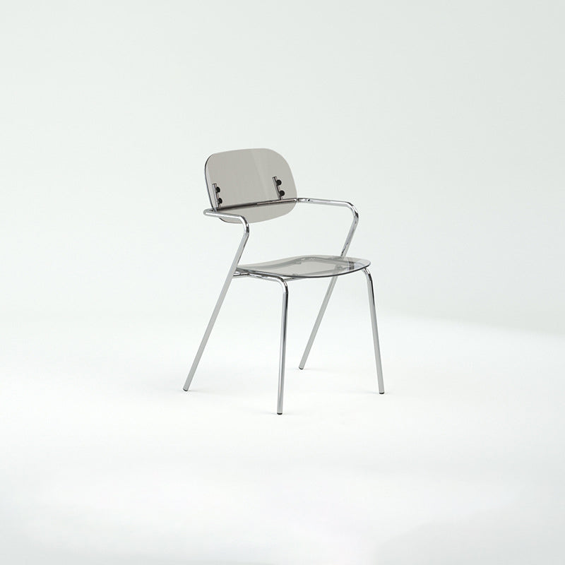 Minimalist Acrylic Iron Armchair