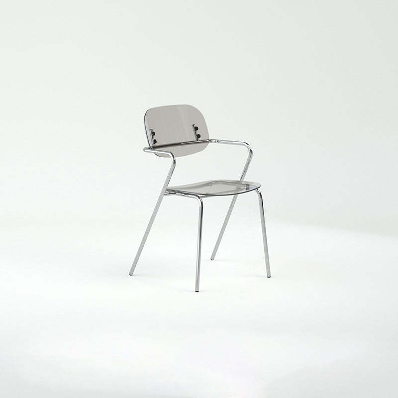Minimalist Acrylic Iron Armchair