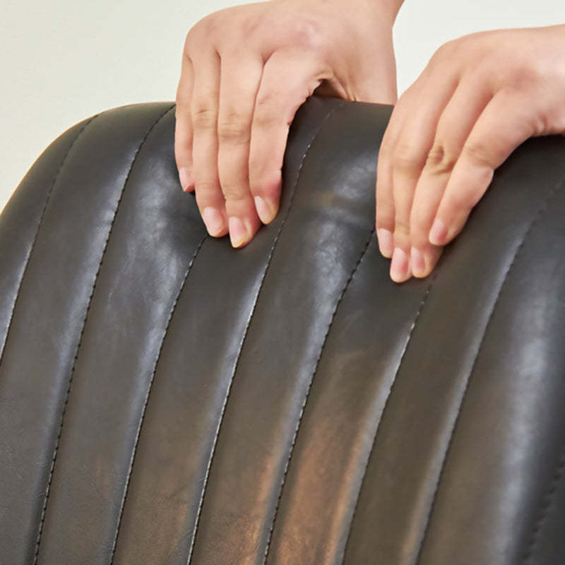 Minimalist Leather Wood Steel Chair