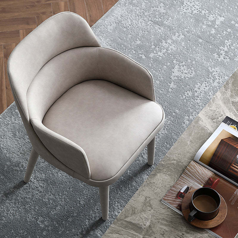Minimalist Leather Steel Armchair