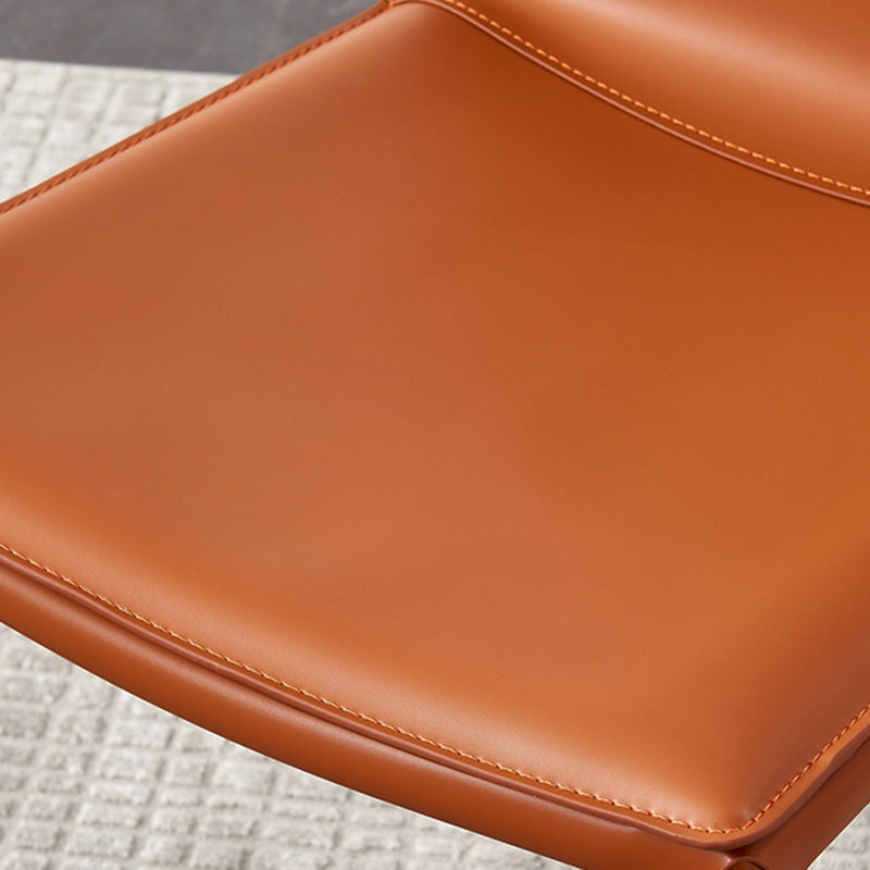 Contemporary Leather Steel Chair — Green