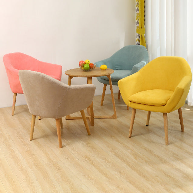 Scandinavian Fabric Wood Armchair