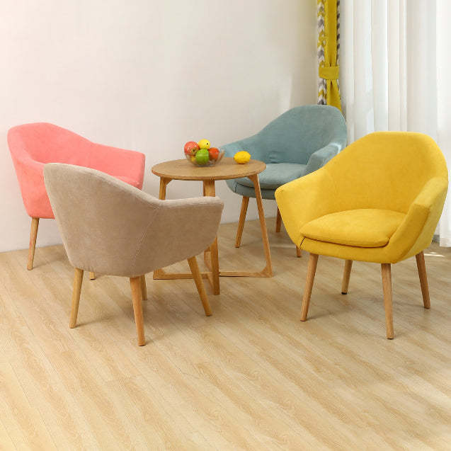 Scandinavian Fabric Wood Armchair