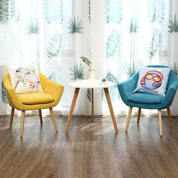 Scandinavian Fabric Wood Armchair