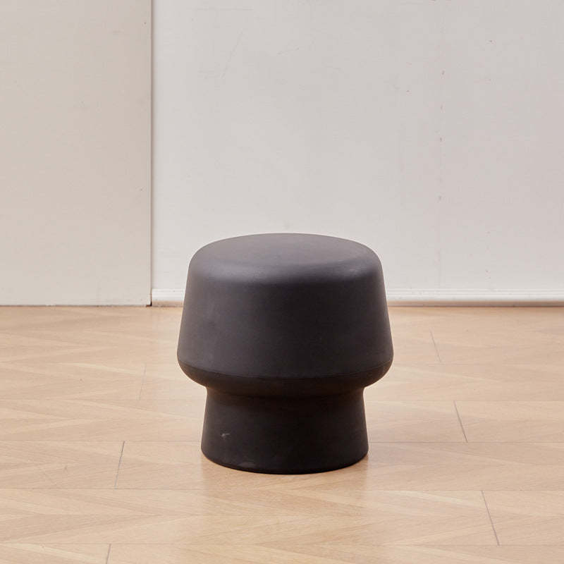 Nordic Round Plastic Footstool — Gray