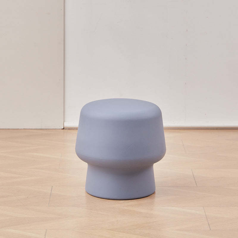 Nordic Round Plastic Footstool — Yellow