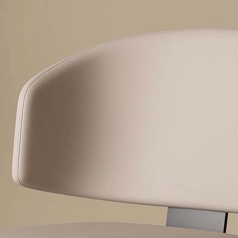 Nordic Square Leather Steel Chair