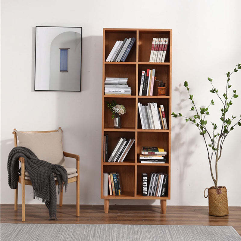 Scandinavian Square Wood Fabric Armchair