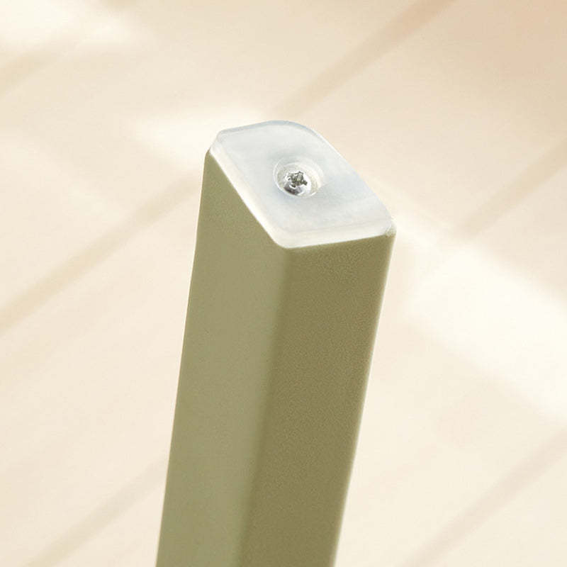 Contemporary Backless Plastic Chair — Green