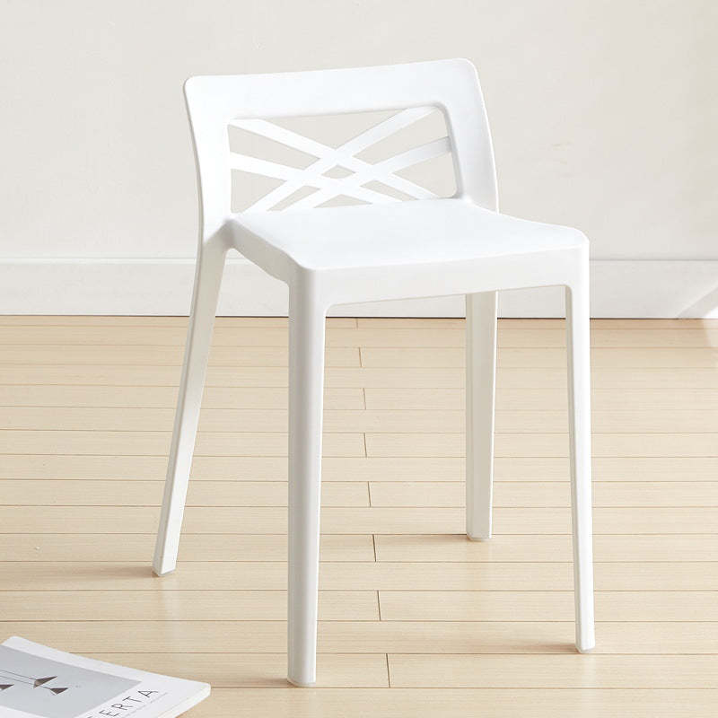Contemporary Backless Plastic Chair