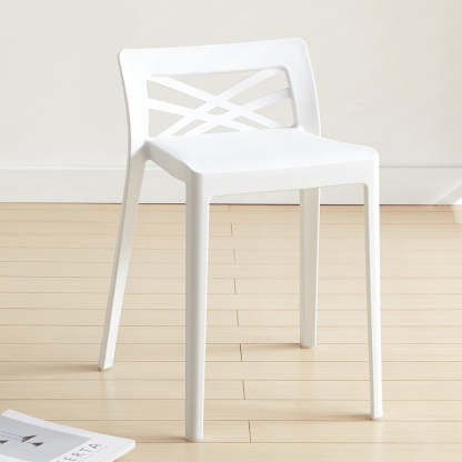 Contemporary Backless Plastic Chair