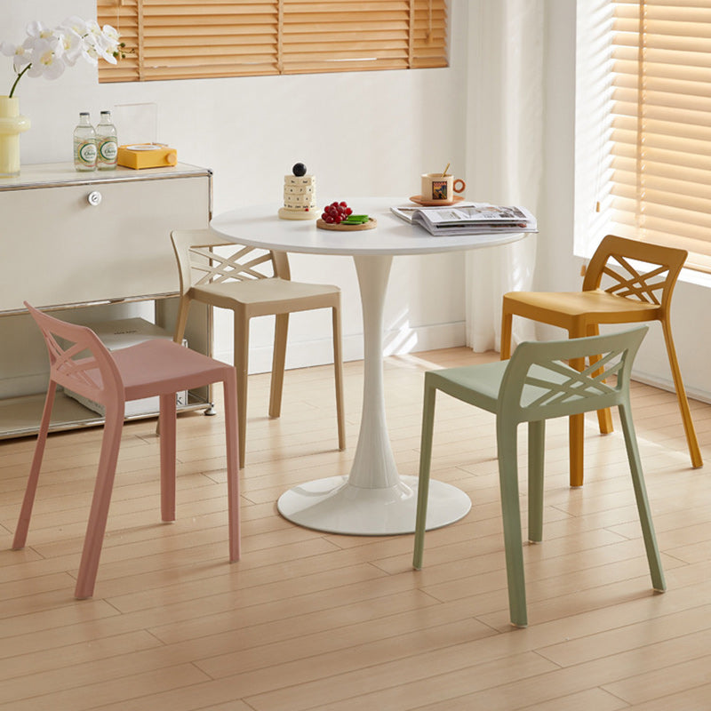 Contemporary Backless Plastic Chair