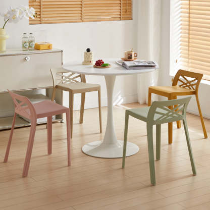 Contemporary Backless Plastic Chair