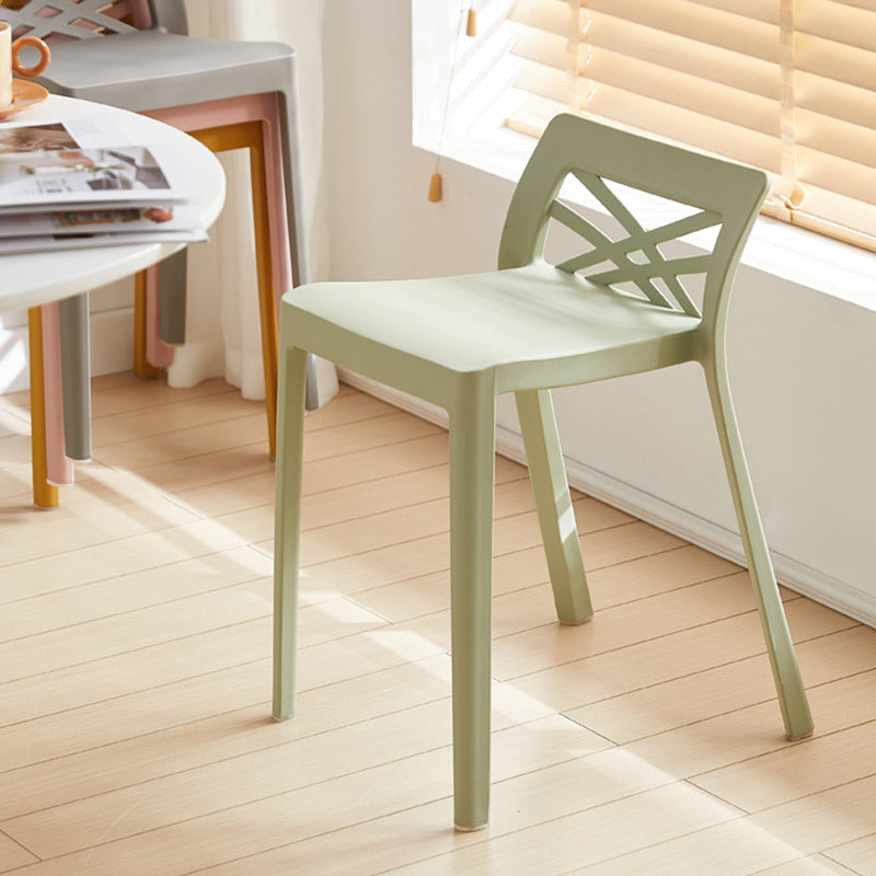 Contemporary Backless Plastic Chair