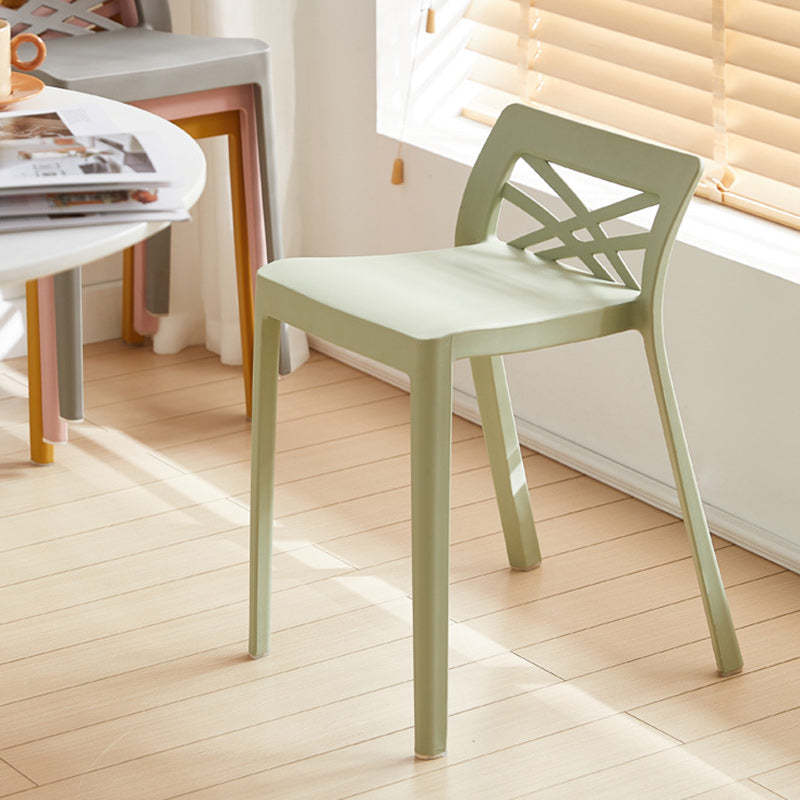 Contemporary Backless Plastic Chair