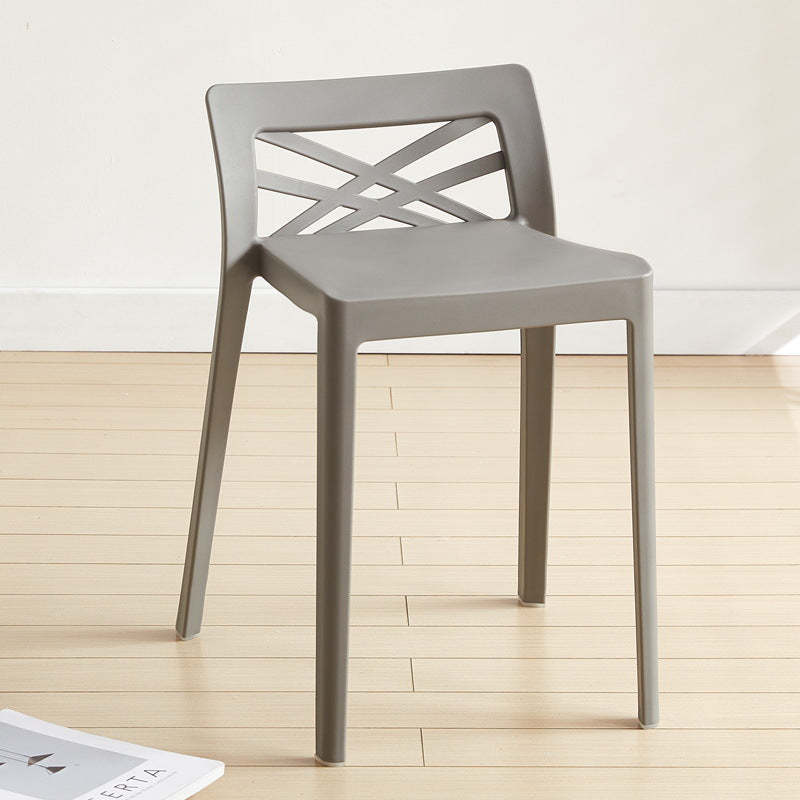 Contemporary Backless Plastic Chair
