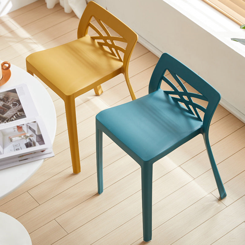 Contemporary Backless Plastic Chair