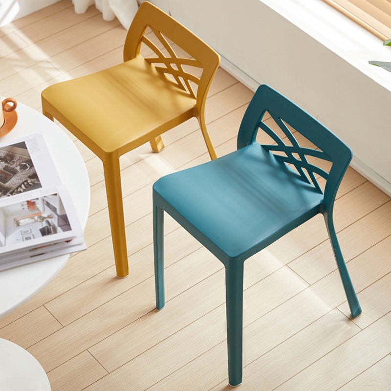 Contemporary Backless Plastic Chair