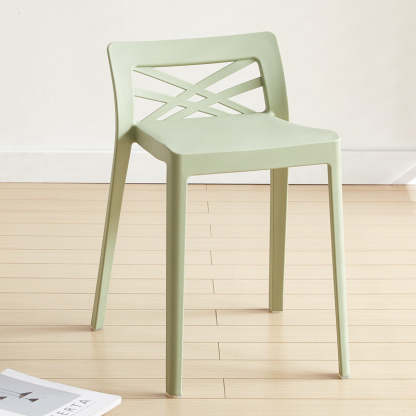 Contemporary Backless Plastic Chair