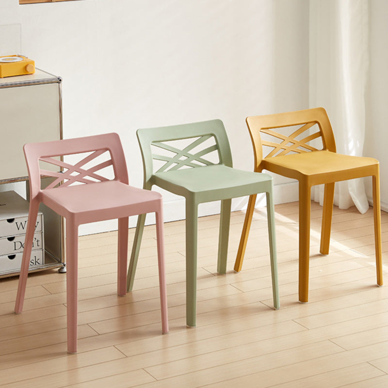 Contemporary Backless Plastic Chair
