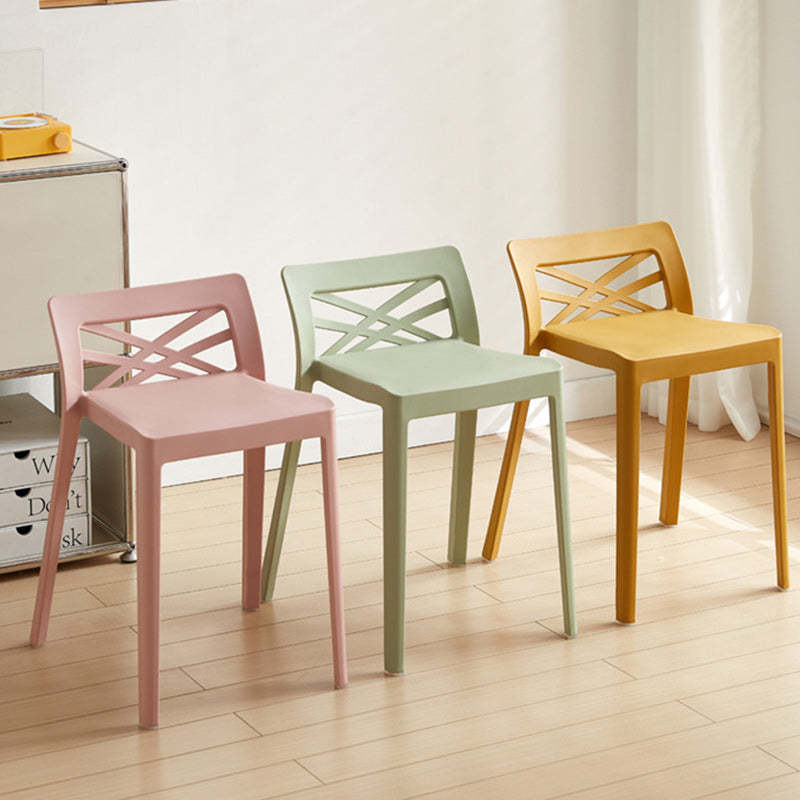 Contemporary Backless Plastic Chair