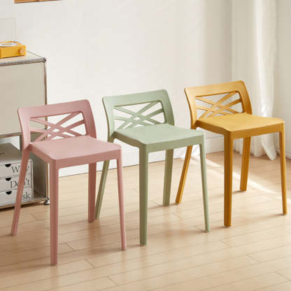 Contemporary Backless Plastic Chair