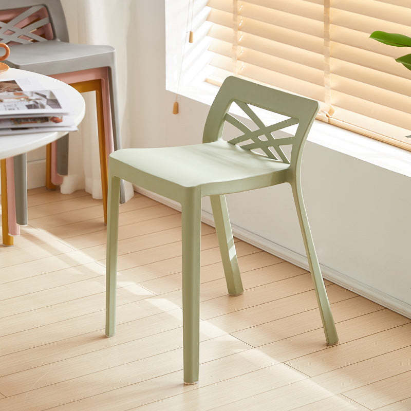 Contemporary Backless Plastic Chair