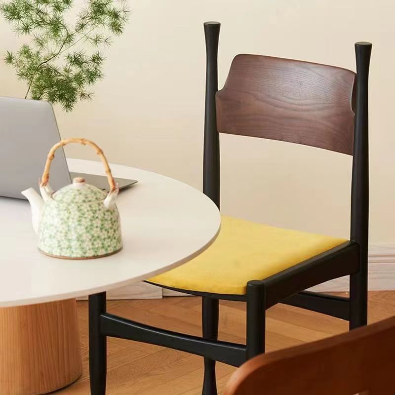 Vintage Fabric Wood Armchair