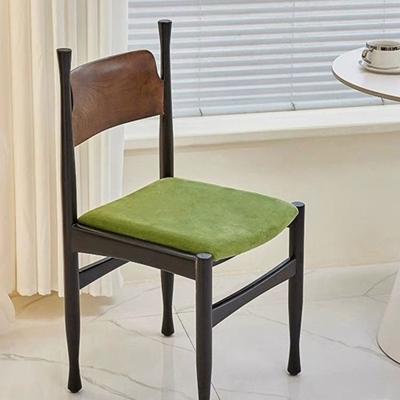Vintage Fabric Wood Armchair