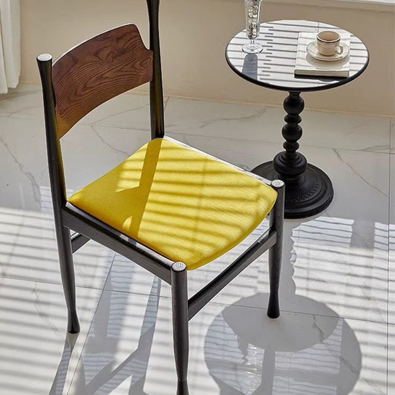 Vintage Fabric Wood Armchair — Green
