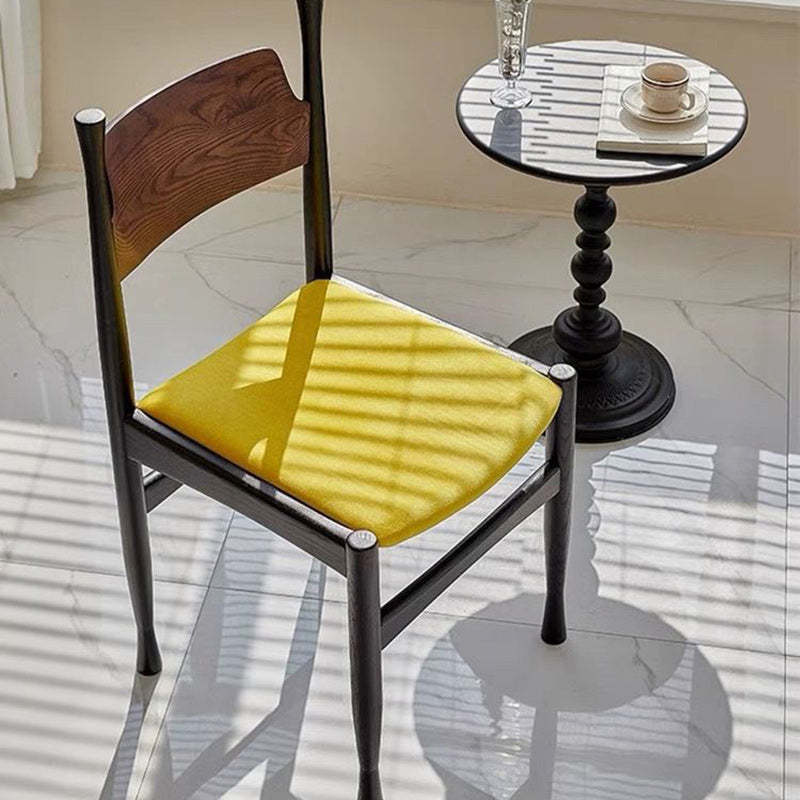 Vintage Fabric Wood Armchair — Green