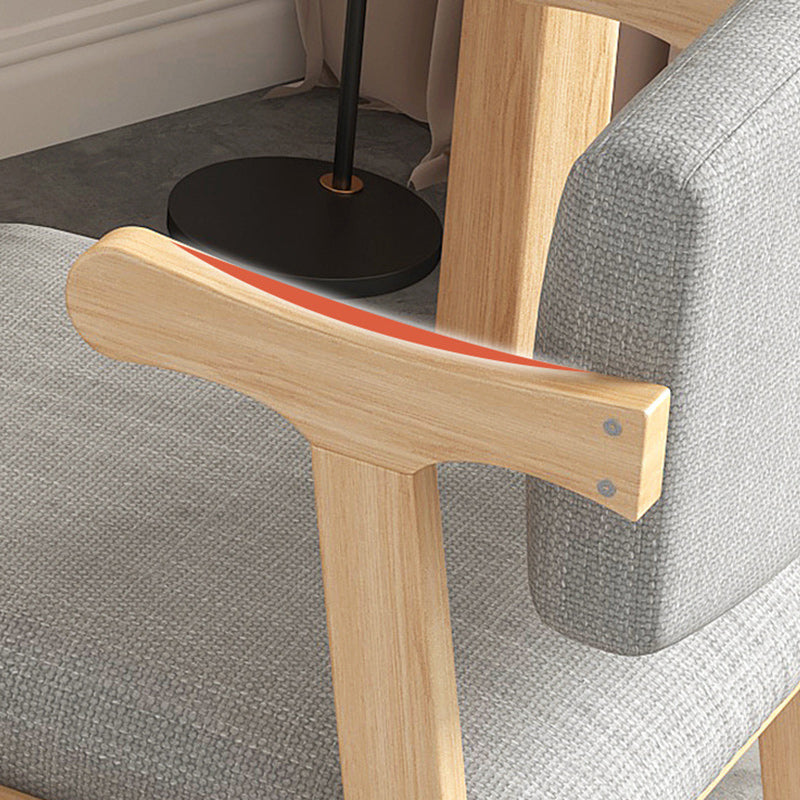 Nordic Fabric Wood Armchair