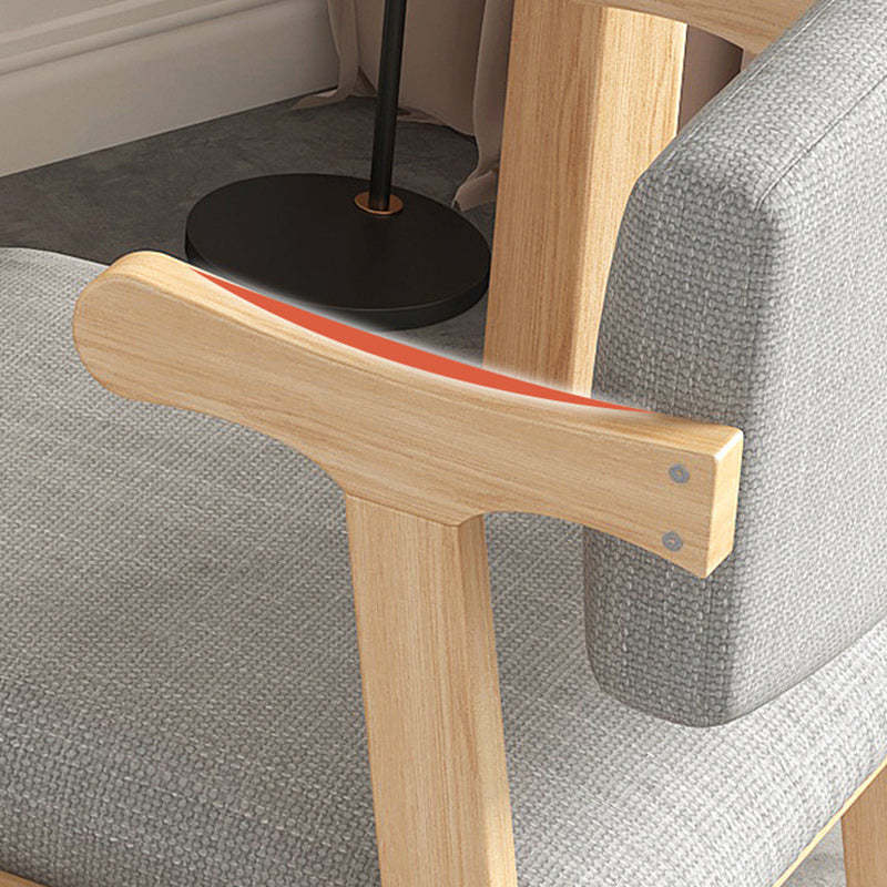 Nordic Fabric Wood Armchair